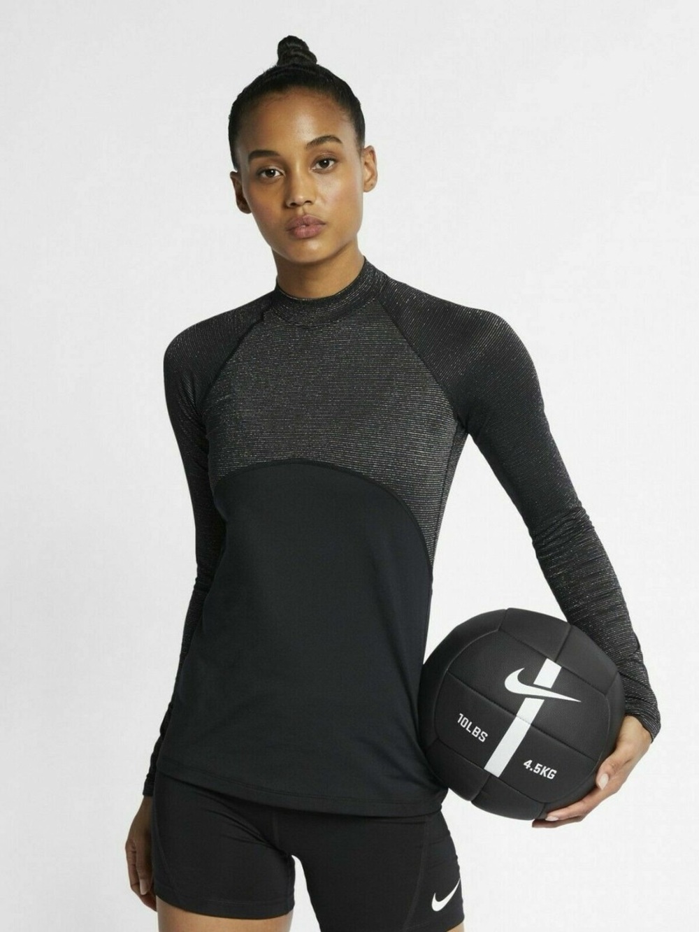 Nike Women’s Pro Warm Dri-FIT Long Sleeve Metallic Training Top